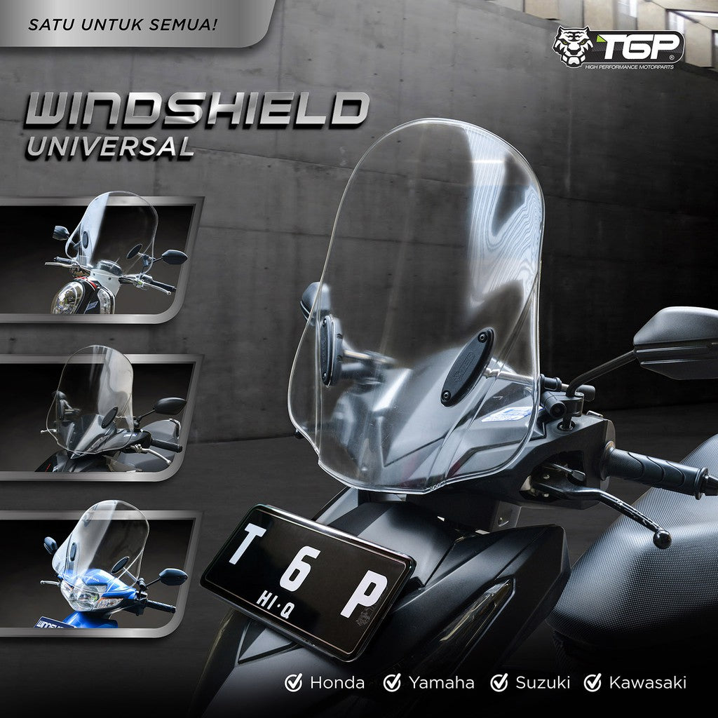 TGP WINDSHIELD UNIVERSAL aksesoris variasi motor ANTI PECAH